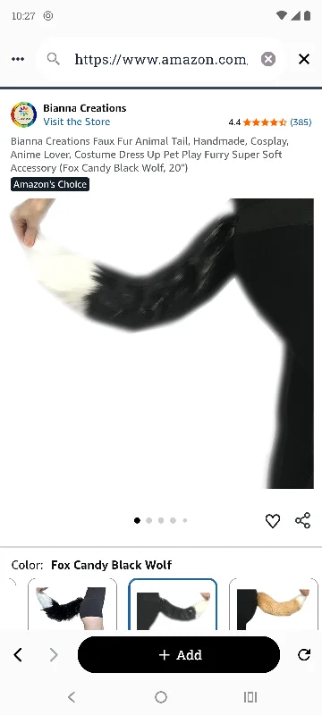 Long Therian Clip On Tail 