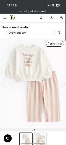 Buy Mama's Little Coffee Date Sweatshirt Set 12-18 months | Outfits and sets | Tu