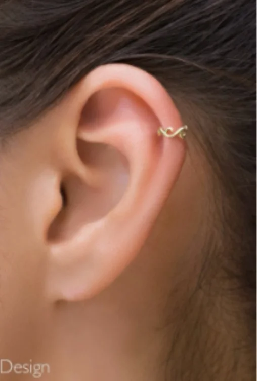 A helix piercing 