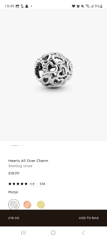 Pandora Charm