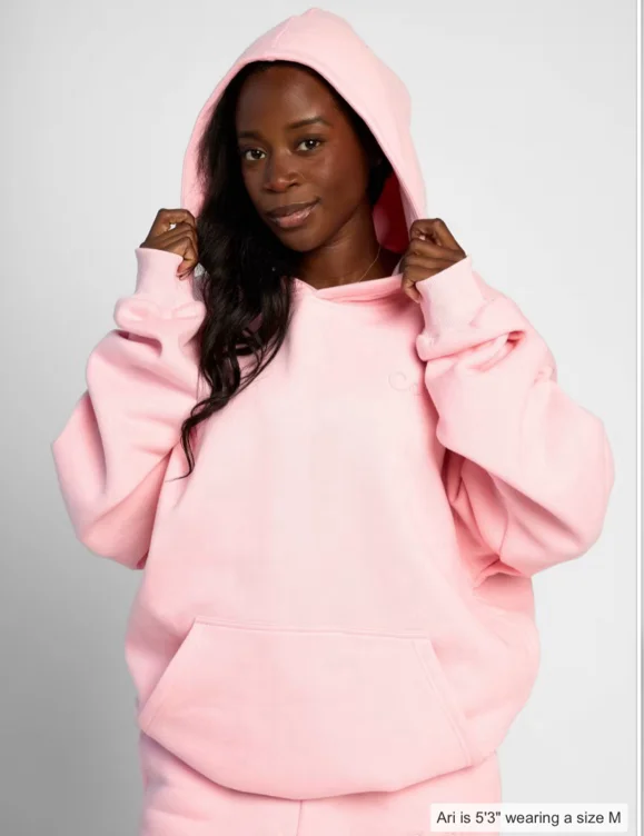Pink hoodie(COLOR-petal) xs-s