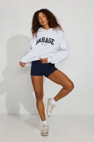 Spring Grey Mix with Chenille "Garage" Logo UltraFleece Hoodie