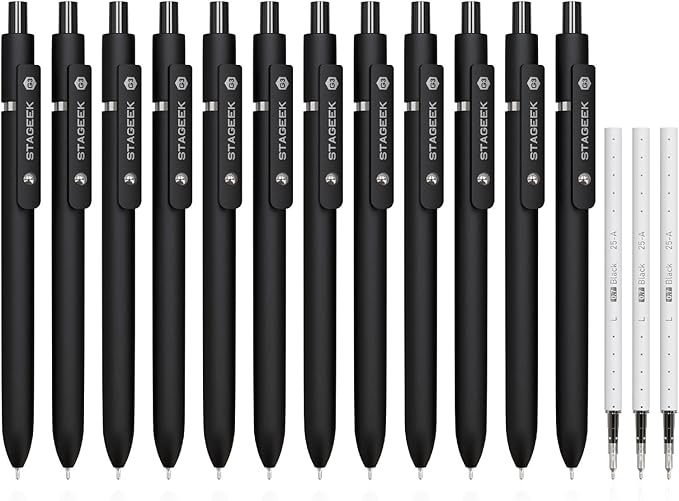 STAGEEK Black Gel Pens