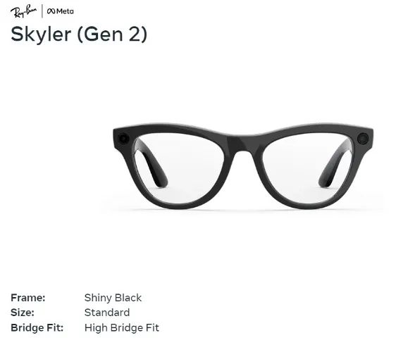 Skyler Gen 2 Prescription Meta Glasses