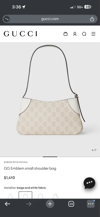 GG Emblem small shoulder bag