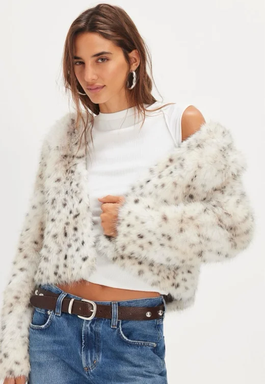 Louder Please Hooded Faux Fur Jacket