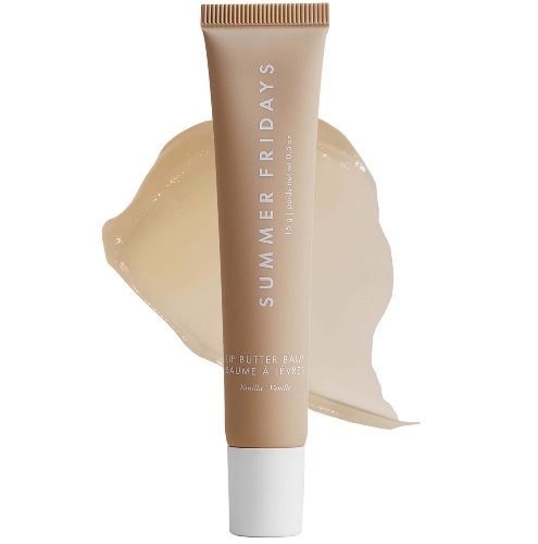 Summer Fridays- Lip Butter Balm Treatment for Hydration + Nourishing Shine Vanilla Beige - sheer beige .5 oz/ 15 g
