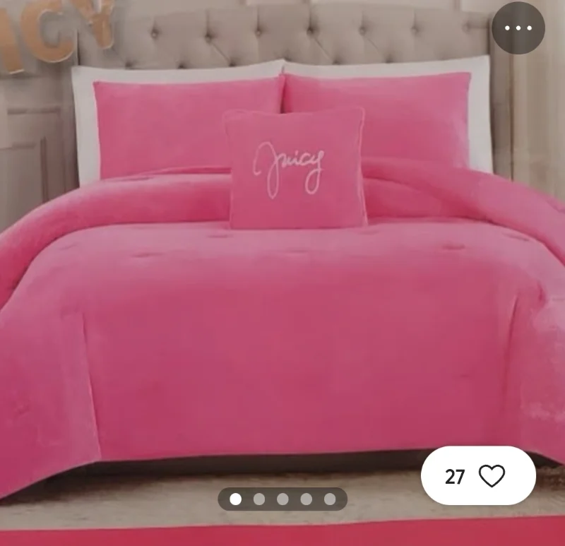 Juicy Couture Coquette Pink Bow Comforter