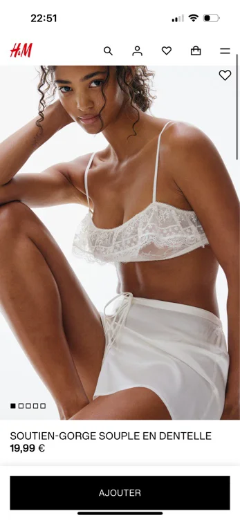 Soutien gorge h&m taille M