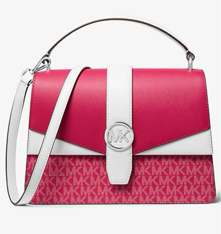 Greenwich Medium Color-Block and Signature Logo Satchel