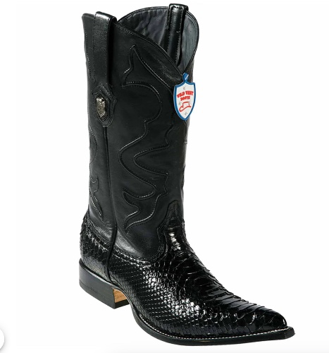 Pointy Snake Skin Boots Pointed Toe