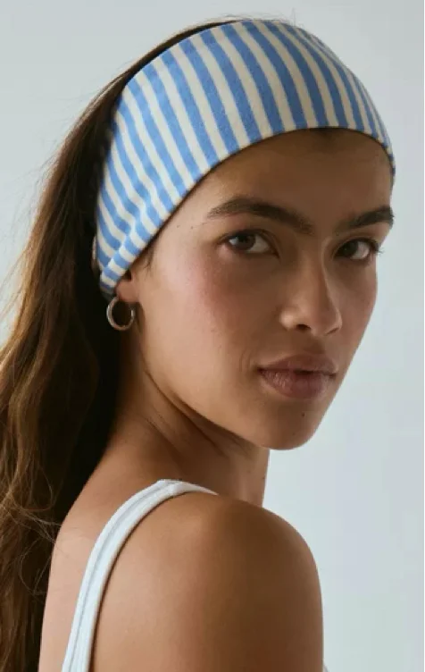 Evie Striped Headwrap Wide Headband