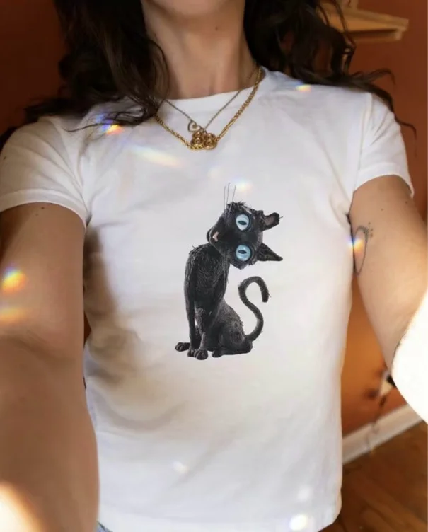 Coraline-Inspired Black Cat Baby  Tee Vintage Movie Baby Shirt - TikTok Shop