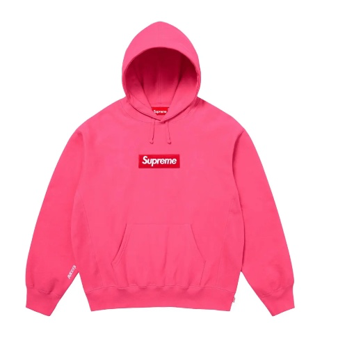 Supreme Box Logo Hooded Sweatshirt 'Magenta'
