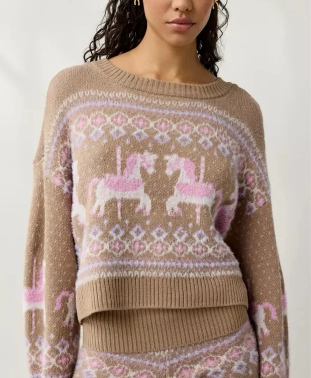 Out From Under Hit The Slopes Cropped Fair Isle  Sweater