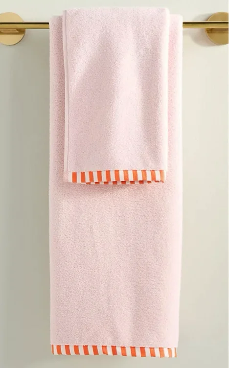 The Sloane Stripe Trim Soft Cotton Towel Collection