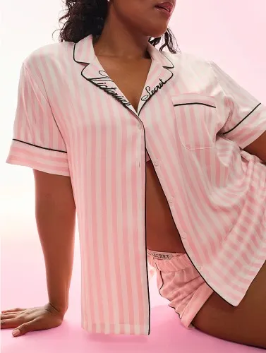 Buy Signature Satin Short Pajama Set - Order Pajamas Sets online 5000006214