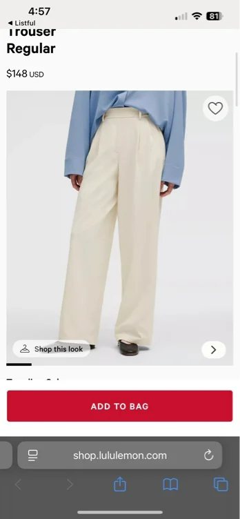 Daydrift High-Rise Wide-Leg Trouser *Regular - Sheer Oak - XXXS