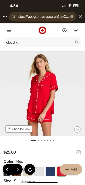 Women's Cloud Knit Modal Short Sleeve Notch Collar Top and Shorts Pajama Set - Auden™ Black XS: Modal Spandex Blend