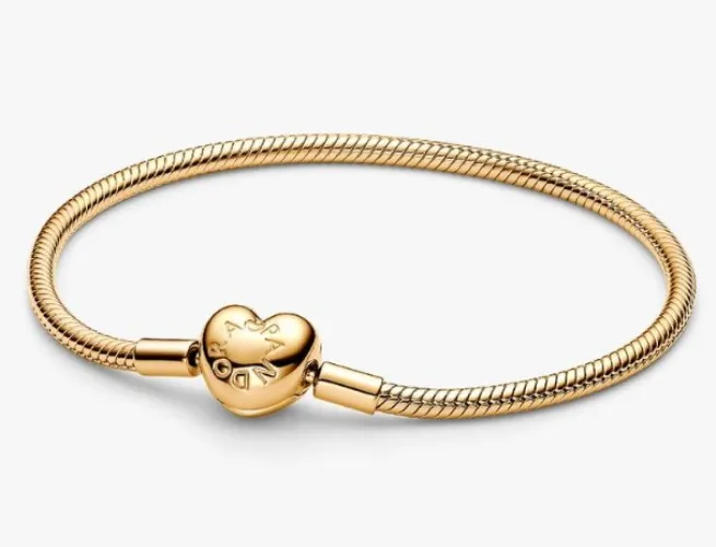 Heart Clasp Snake Chain Bracelet
