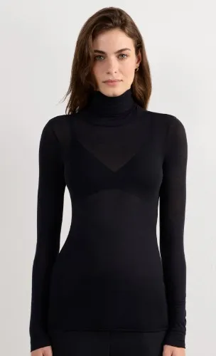 Modal Cashmere Ultralight High-Neck Top