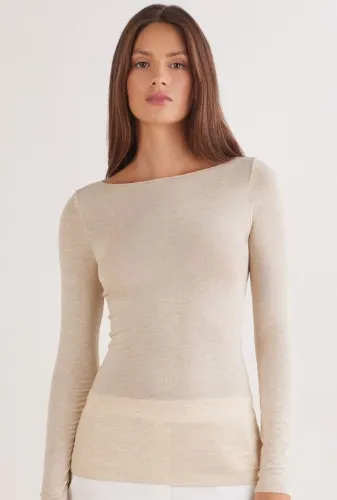 Boat Neck Modal Cashmere Ultralight Top