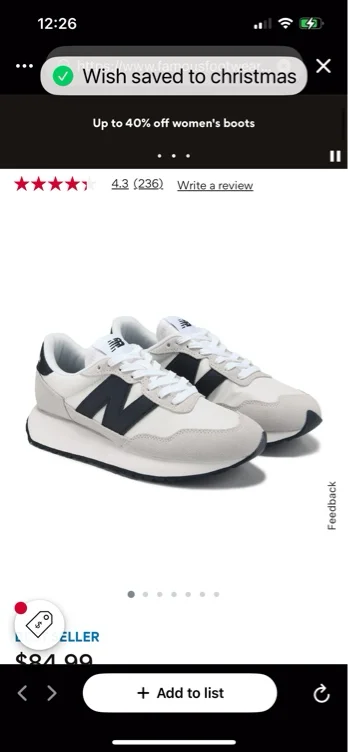 Women's 237 Retro Sneaker