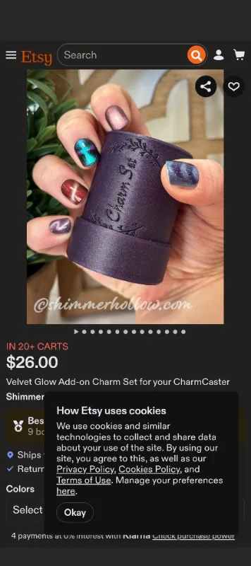 NEW Add-on Set! 4 new charms + a VELVET effect stand