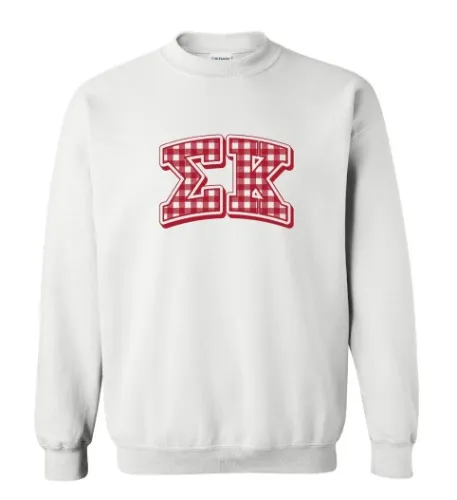 Sigma Kappa Gingham Crewneck