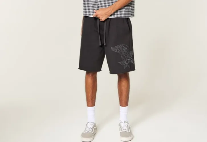 At-the-Knee Baggy Fleece Shorts