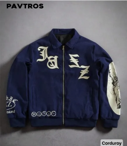 PAVTROS Men's Letter Print Long Sleeve Zip Front Casual Jacket Zip Up Jacket Graphic Y2k Zip Up Jacket Y2k Anime Jacket Jacket Graphic
