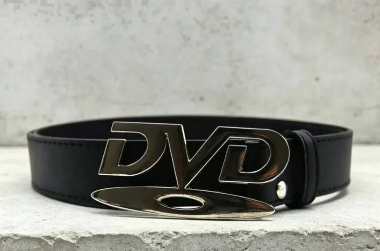 Unisex Retro DVD Buckle Decorative Belt, Black & White Multifunctional Belt Suitable For Jeans, Women's Gift 8ZAM