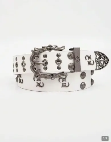 1pc Y2K Punk Metal Heavy Hollow Rivet Buckle Casual Solid Color Belt, Versatile Accessory For Daily Wear Autumn-Winter Accessories,Suitable For Teens, Youth,Men,Casual, Outdoor, Athletic, Vacation, Graduation Gifts, Birthday, Daily Wear