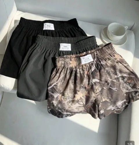 SHEIN Comfortcana 3pcs Comfortable Women's Short Length Casual Shorts In Woven Fabric For Everyday Looks Shorts Pack Camo Print Shorts