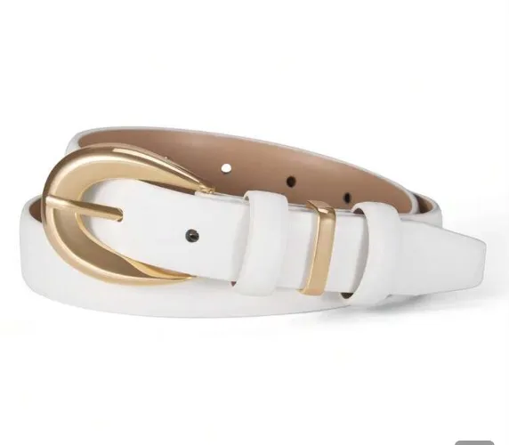 Women's Slim Metal Belt LookSlimming Waist Effect,Match Suits/Dressesicon,Men's Same Style Leather Waistband