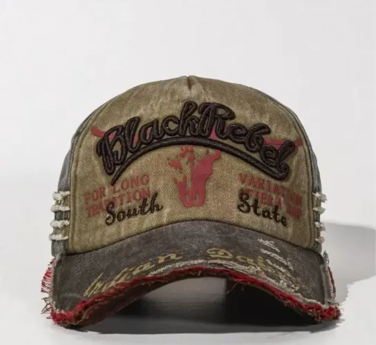 Grunge Punk Street Letter Embroidered Baseball Cap