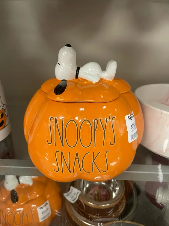 Snoopy pumpkin jar 