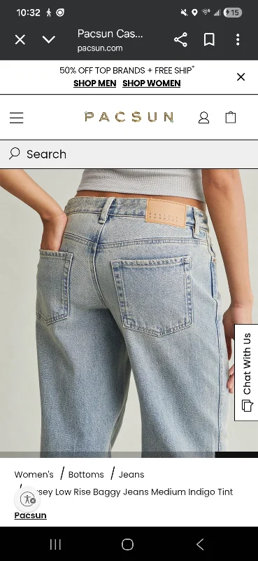 Pacsun Casey Low Rise Baggy Jeans Medium Indigo Tint | PacSun