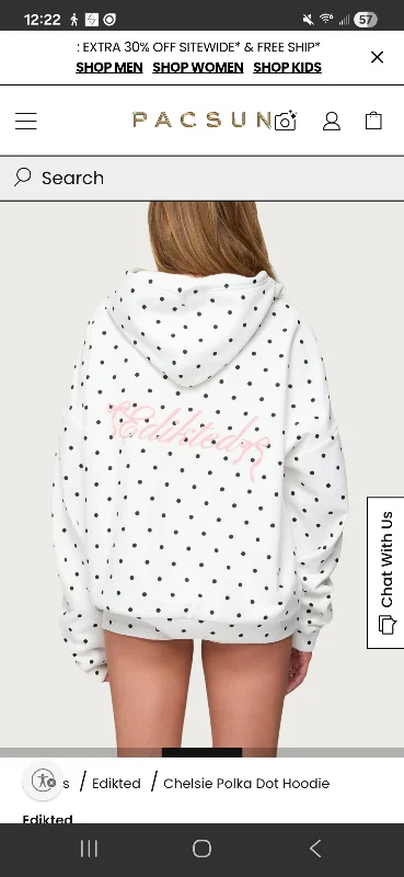 Edikted Chelsie Polka Dot Hoodie | PacSun