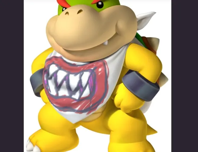 Bowser Jr. Classic bib/Mask