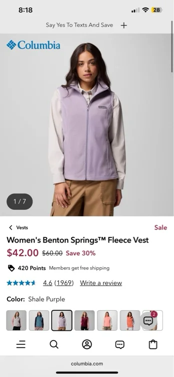 Women's Benton Springs™ Fleece Vest - 010, S