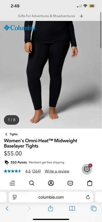 Women's Omni-Heat™ Midweight Baselayer Tights - 466, M