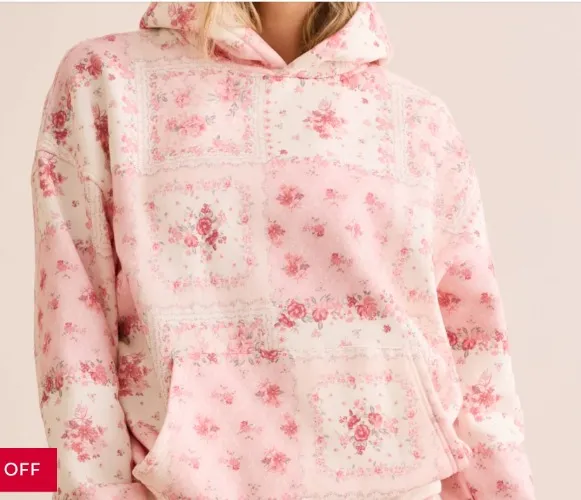 Flourishing Floral Patchwork Hoodie