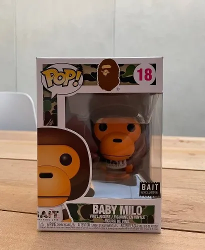 FUNKO POP! BABY MILO #18 FLOCKED VARIANT A Bathing Ape BAIT EXCLUSIVE
