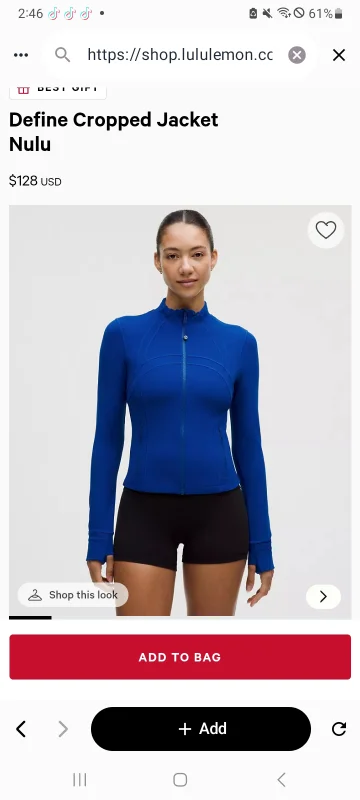 Define Cropped Jacket *Nulu - Blue