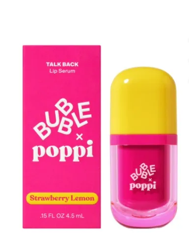 BUBBLE x poppi Talk Back Strawberry Lemon Lip Serum, 4.5ML