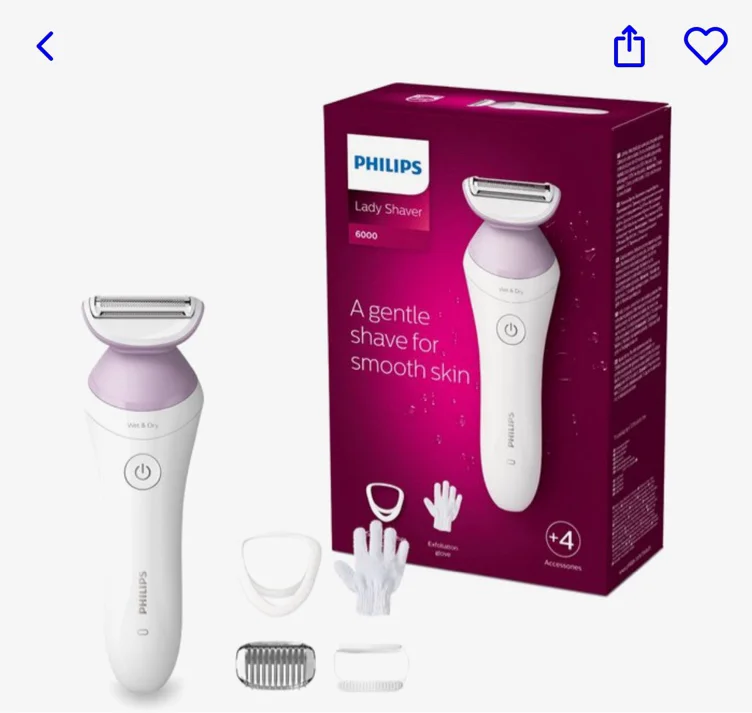 Bekijk Philips series 6000 BRL136/00 - Ladyshave voor vrouwen - Nat en droog op: https://www.bol.com/nl/p/philips-series-6000-brl136-00-ladyshave-voor-vrouwen-nat-droog/9300000111608746?referrer=socialshare_pdp_iphoneapp - Google Zoeken