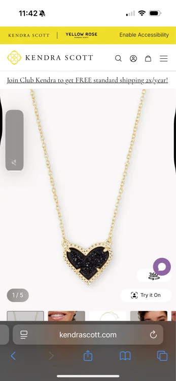 Black Kendra Scott heart necklac - Google Search