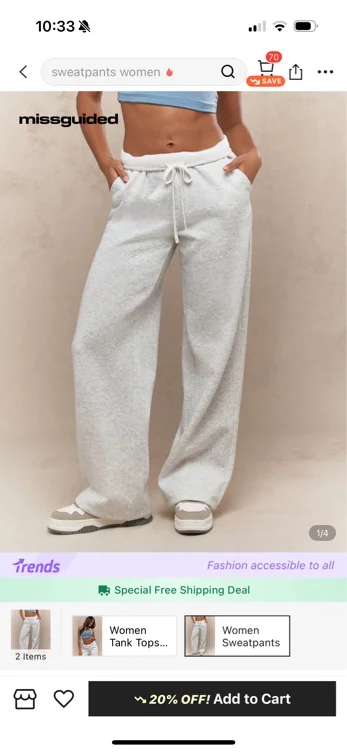 Wide leg fleece pants 