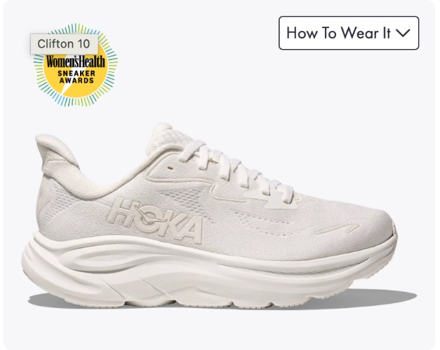 Hoka Clifton 10 | White/White